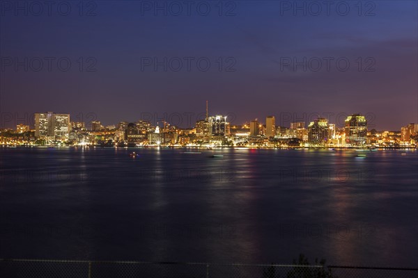 Canada, Nova Scotia, Halifax, City at dusk