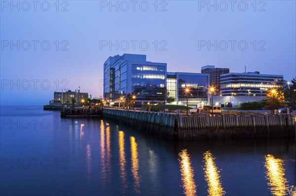 Canada, Nova Scotia, Halifax, City at dusk