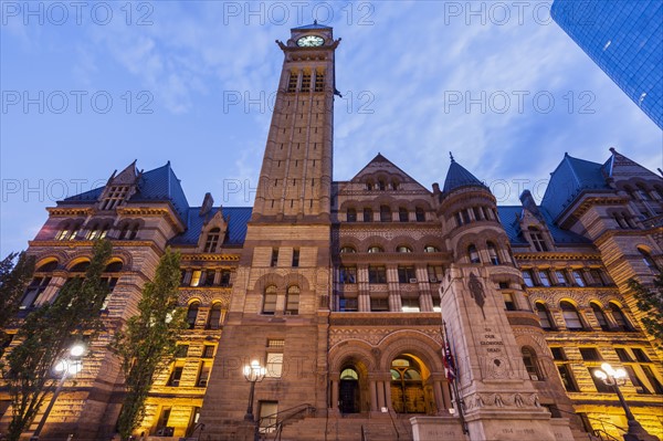 Canada, Ontario, Toronto, Old City Hall at dusk