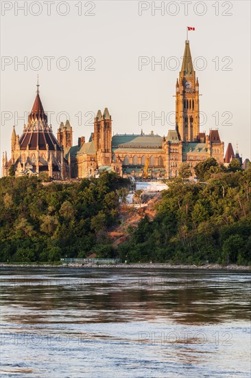 Canada, Ontario, Ottawa, Parliament Hill by Ottawa river