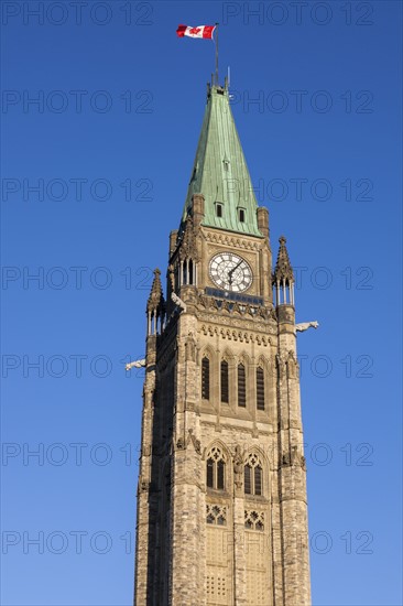 Canada, Ontario, Ottawa, Peace Tower against clear sky