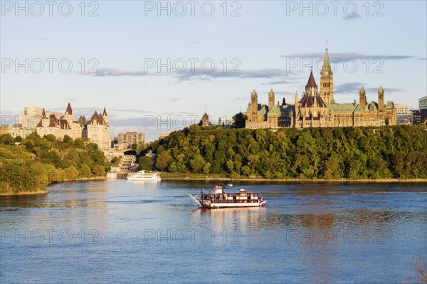 Canada, Ontario, Ottawa, Parliament Hill by Ottawa river