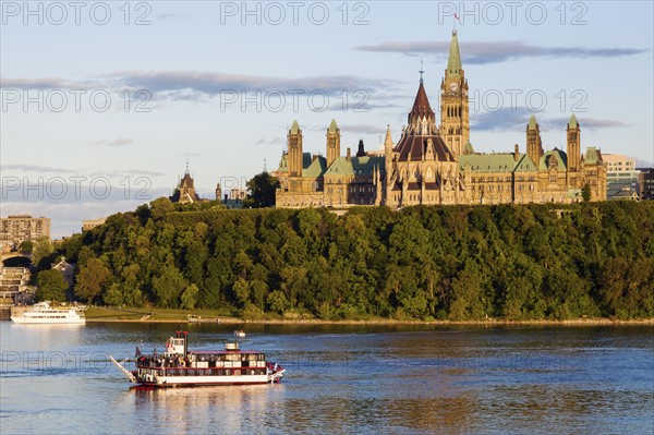 Canada, Ontario, Ottawa, Parliament Hill by Ottawa river