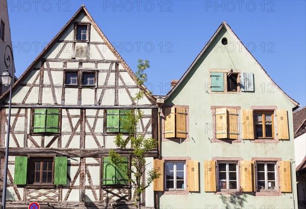 France, Grand Est, Colmar, Half-timbered cottage