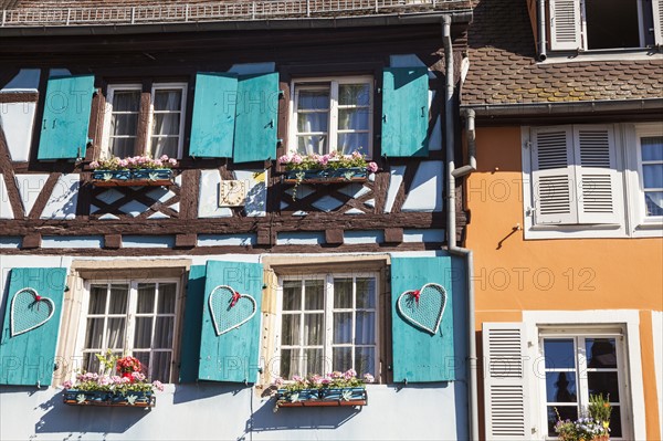 France, Grand Est, Colmar, Facade of traditional cottage