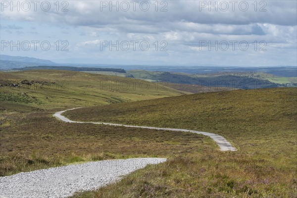 Ireland, Cavan County, Cuilcagh Mountain Park, Winding road