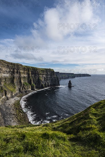 Ireland, Clare County, Landscape of Cliffs of Moher