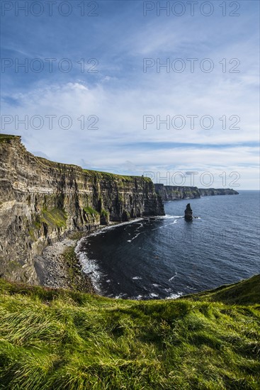 Ireland, Clare County, Landscape of Cliffs of Moher