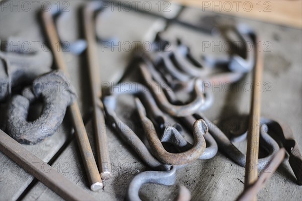 Craft products sitting on wooden table