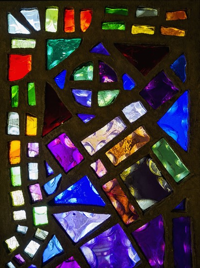 Multicolored stained glass