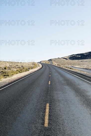 USA, Nevada, Highway 50, Blue sky over empty road