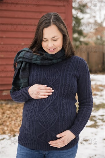 Portrait of pregnant woman