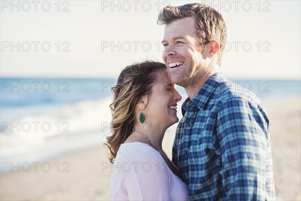 Happy couple in beach