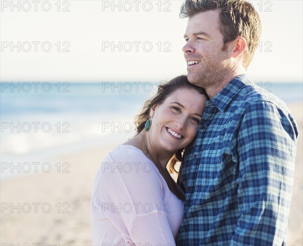 Happy couple in beach