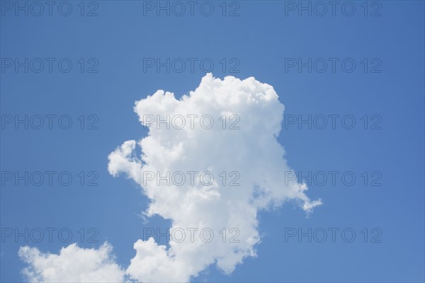 White cumulus cloud on blue sky