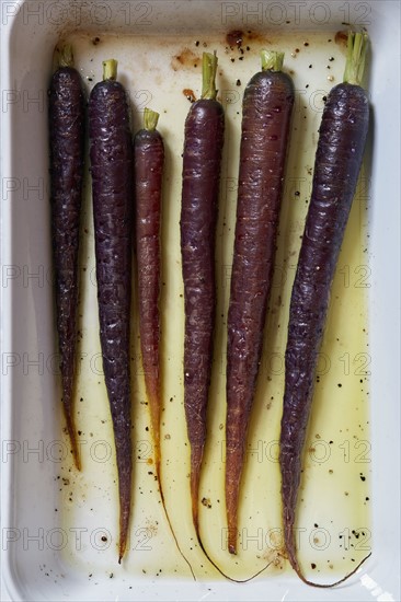 Roasted carrots in souffle dish