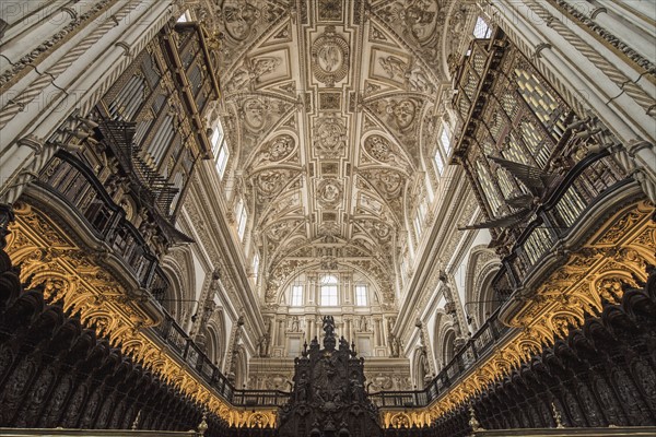 Spain, Andalusia, Cordoba, Interior of Great Mosque of Córdoba