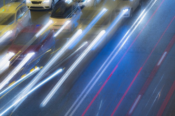 Traffic trails in dusk