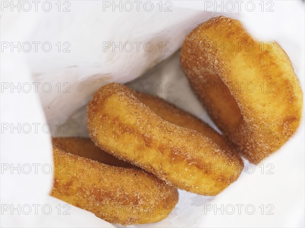 Donuts on white background