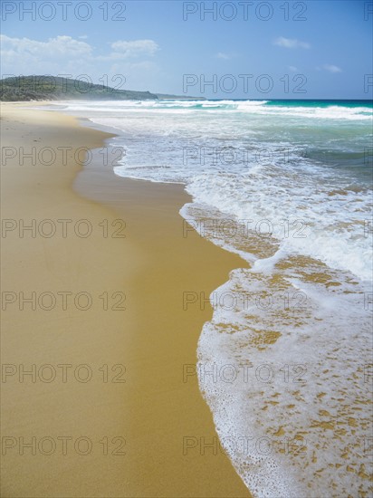 Australia, New South Wales, Bermagui, Scenic view of sea and sandy beach