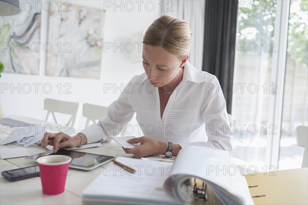 Woman working from home