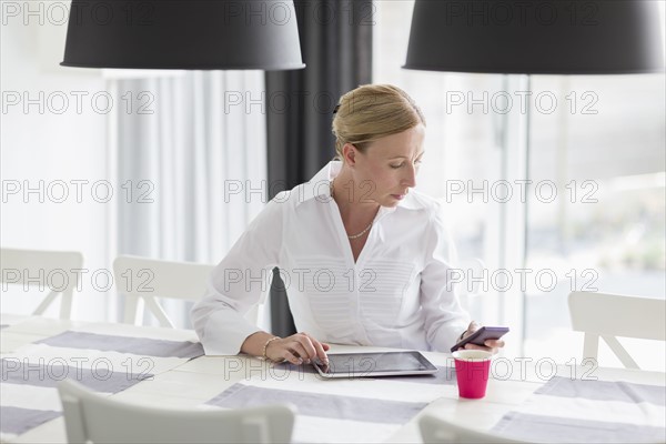 Woman working from home