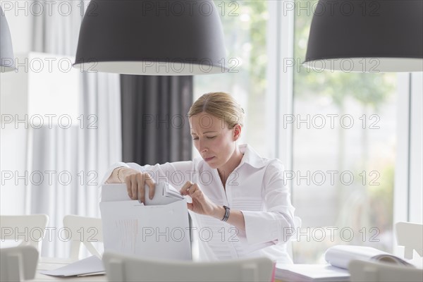 Woman working from home