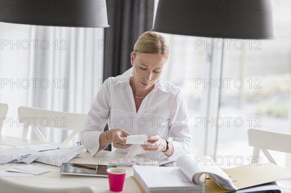 Woman working from home