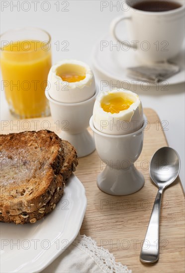 Boiled eggs and toast