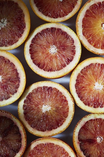 Sliced grapefruit