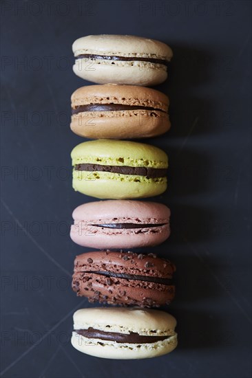 Row of macarons