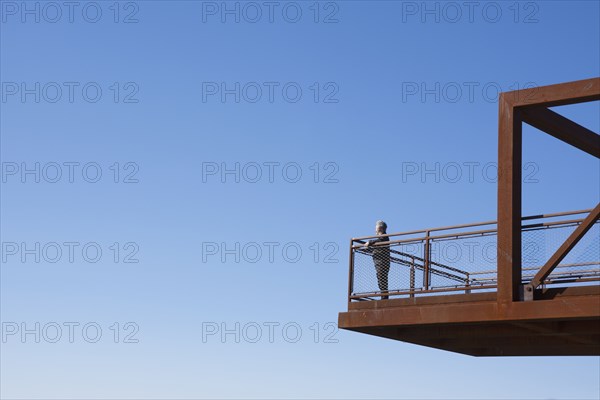 Man on observation deck