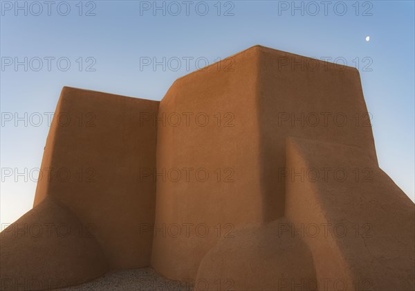 Adobe walls of San Francisco de Asis Church in New Mexico