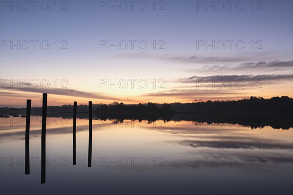 Posts in sea at sunrise