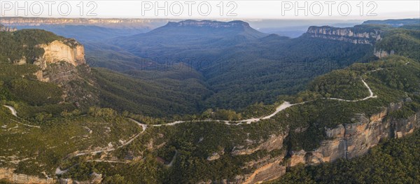 Panorama of Jamison Valley in Blue Mountains National Park