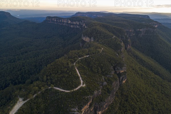 Road in Jamison Valley in Blue Mountains National Park