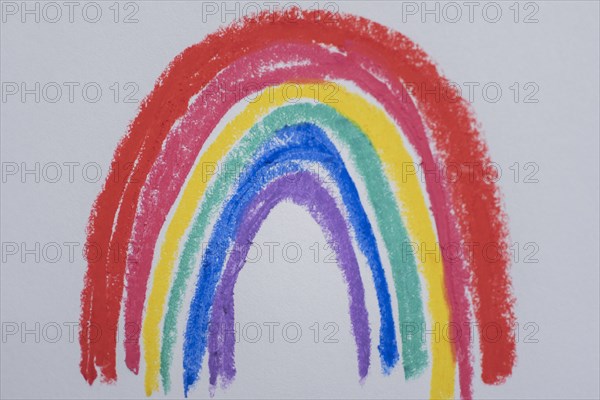 Child's drawing of rainbow