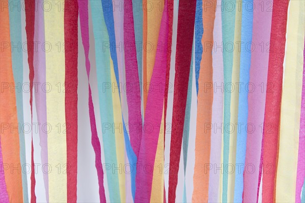 Colorful paper streamers