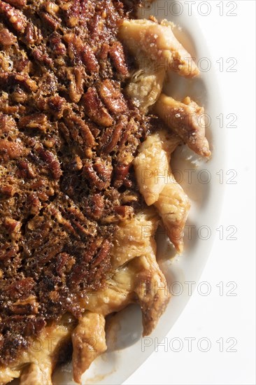 Close-up of pecan pie