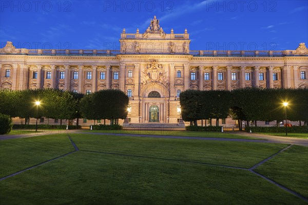 Parliament House at sunset in Stockholm, Sweden