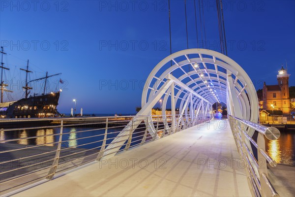 Pedestrian bridge in Ustka, Poland