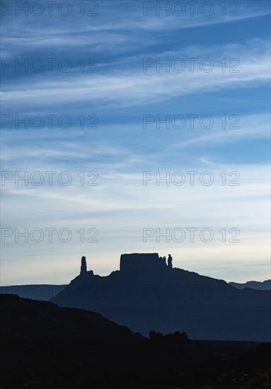 Silhouette of buttes in Arches National Park, Utah