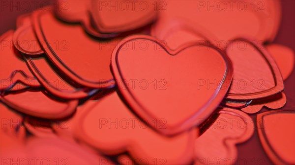 Red heart confetti