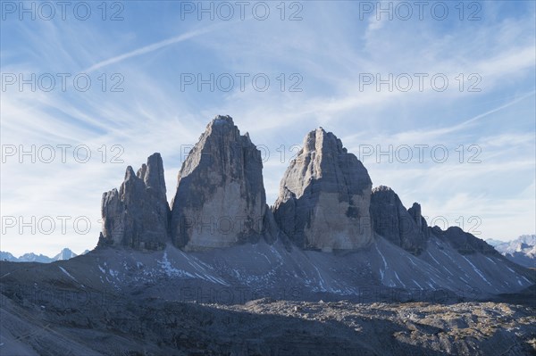 Tre Cime di Lavaredo in The Dolomites, South Tyrol, Italy