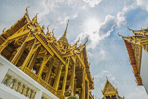 Low angle view of Wat Phra Kaew in Bangkok, Thailand