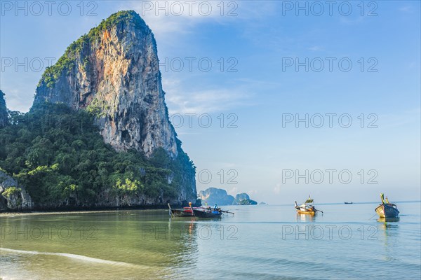 Cliffs by sea in West Railay, Thailand