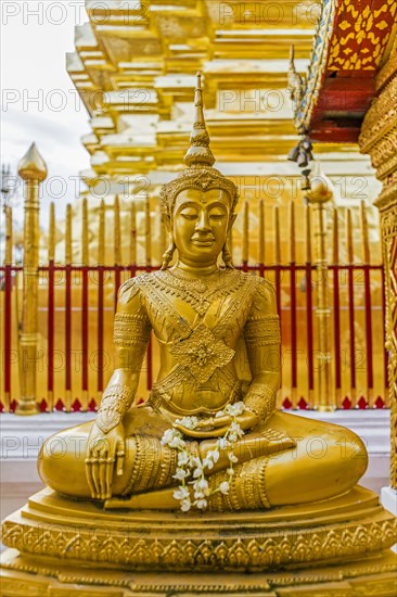 Gold Buddha sculpture in Bangkok, Thailand