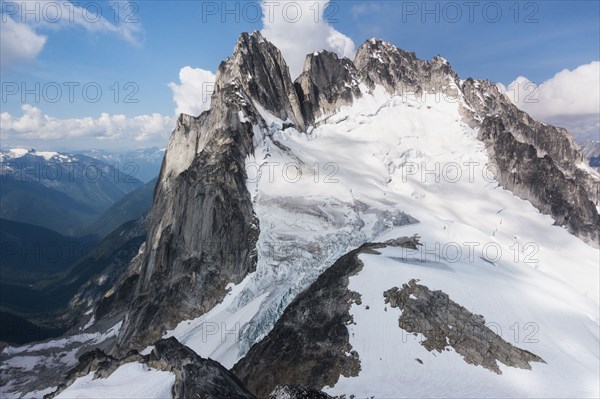 Snow on Purcell Mountains in Bugaboo Provincial Park, British Columbia, Canada