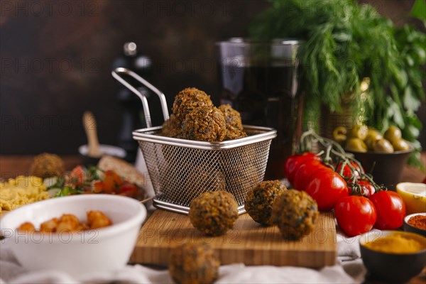 Falafel with ingredients