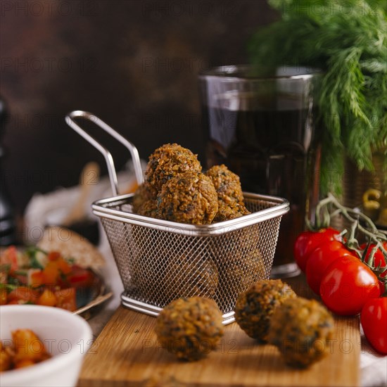 Falafel with ingredients